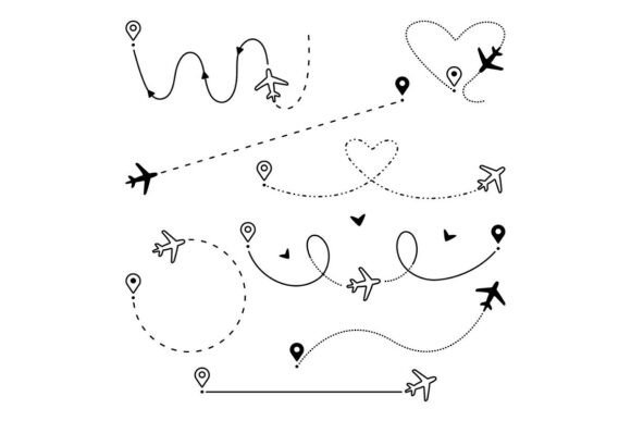 Airplane Path Set and Vector Plane Routes
