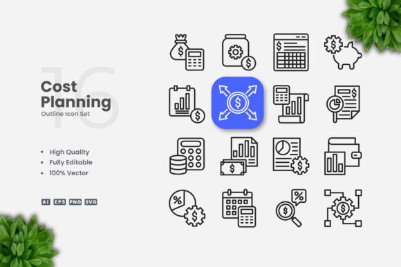 Cost Planning Outline Icons: Practical Visuals for Everyday Budgeting and Design