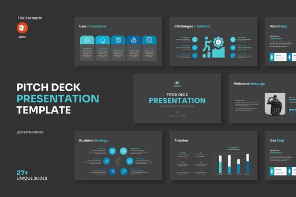 Dark Pitch Deck Template: Professional Presentations Made Simple