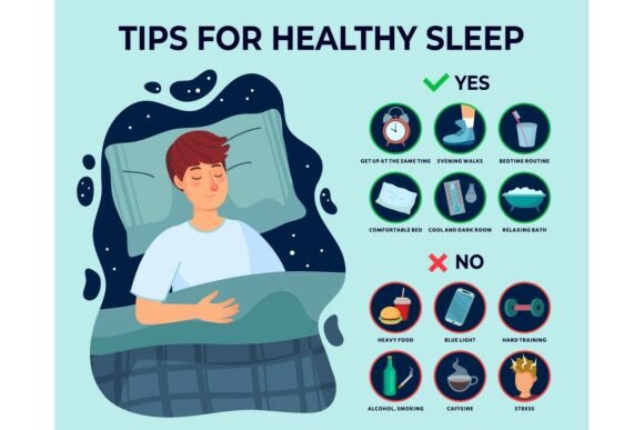 Healthy Sleep Tips Infographics: Visual Guidance for Restful Nights