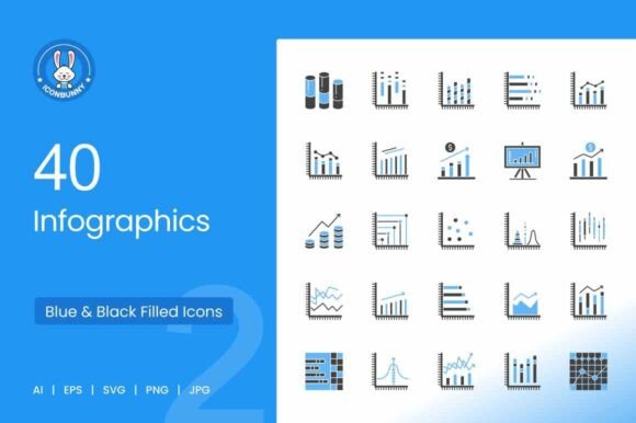 Infographics Blue Black Icons: A Complete Visual Toolkit for Modern Communication