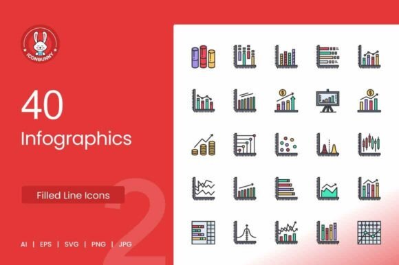Infographics Filled Line Icons: A Strategic Tool for Clear Communication and Visual Impact