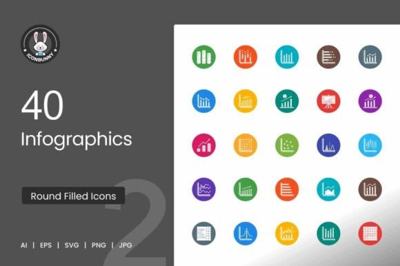 Infographics Flat Round Icons: The Visual Language of Modern Communication