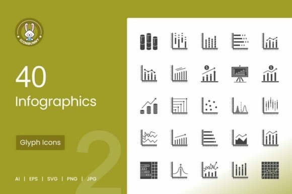 Infographics Glyph Icons: A Versatile Set for Every Visual Communication Need