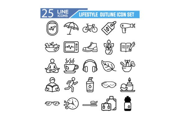 Lifestyle Vector Icon Set: Strategic Use of Minimal Line Icons for Modern Communication and Branding