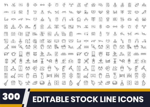 Modern Line Icon Pack 300 Vectors