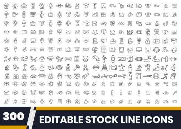 Outline Icon Collection 300 Icons: A Versatile Design Toolkit for Modern Creators