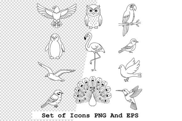 Set of Bird Icons Vector Illustration: A Strategic Asset for Visual Communication