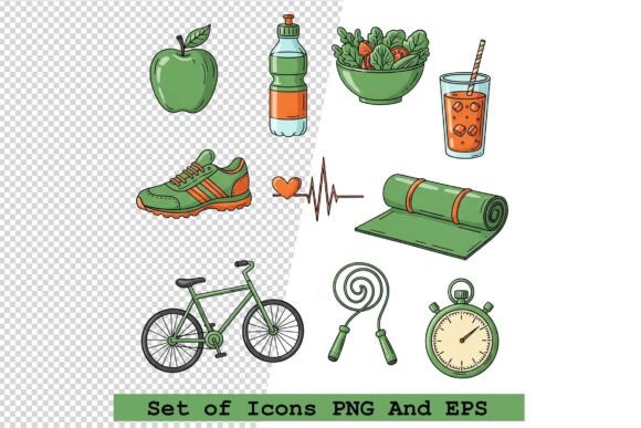 Set of Healthy Lifestyle Vector: A Practical Evaluation for Designers and Developers