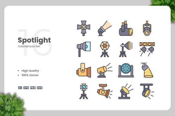Spotlight Colored Icons: A Versatile Design Resource for Modern Creators