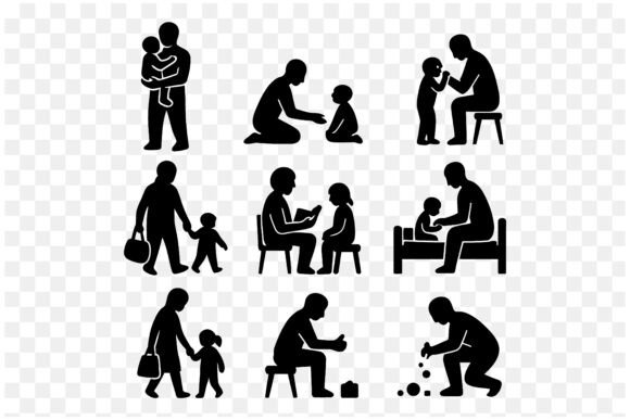 Why Parent and Child Silhouette Vector Set Resonates Across Diverse Projects