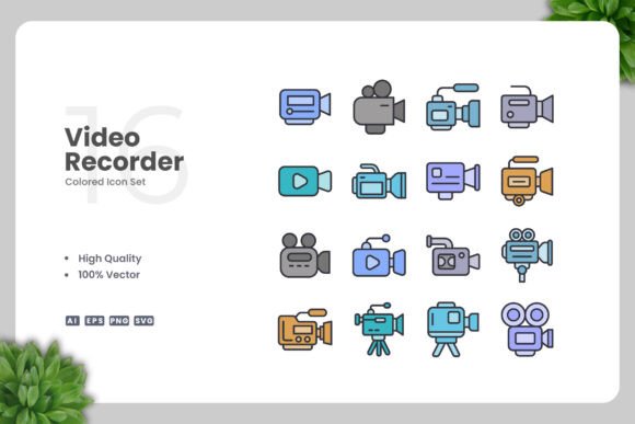 Why Video Recorder Colored Icons Are Essential for Modern Design Projects